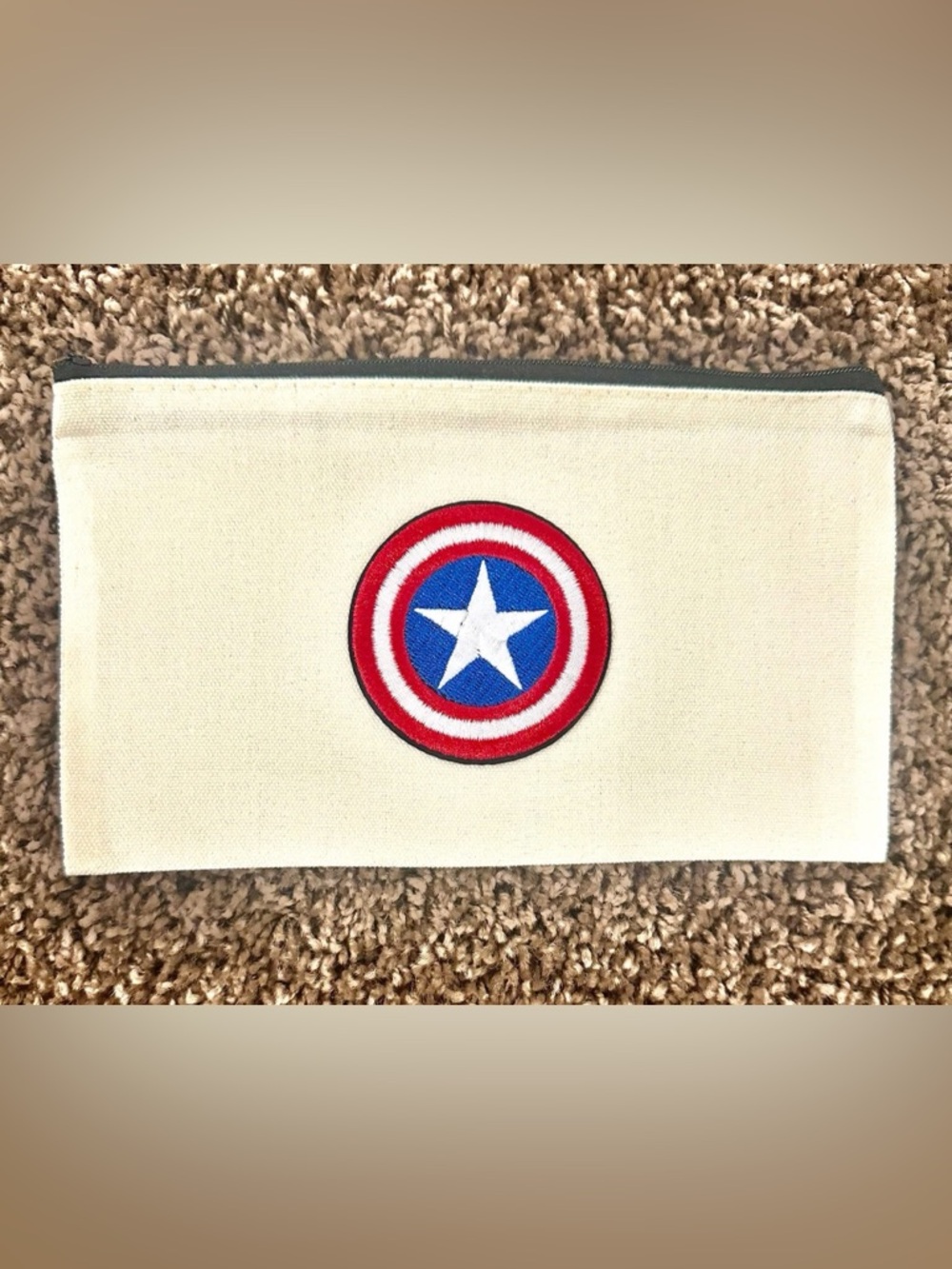 Superhero Canvas Pouch - Red, White & Blue